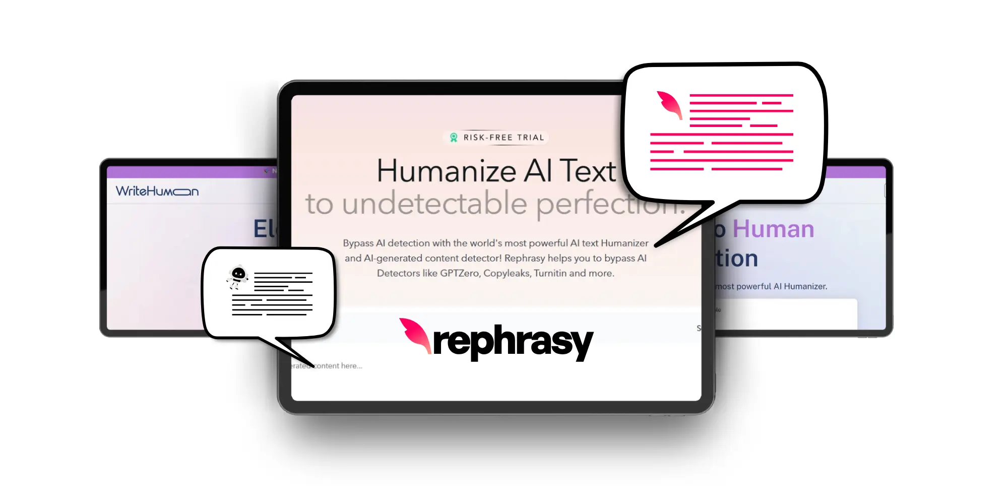 Rephrasy and WriteHuman comparison