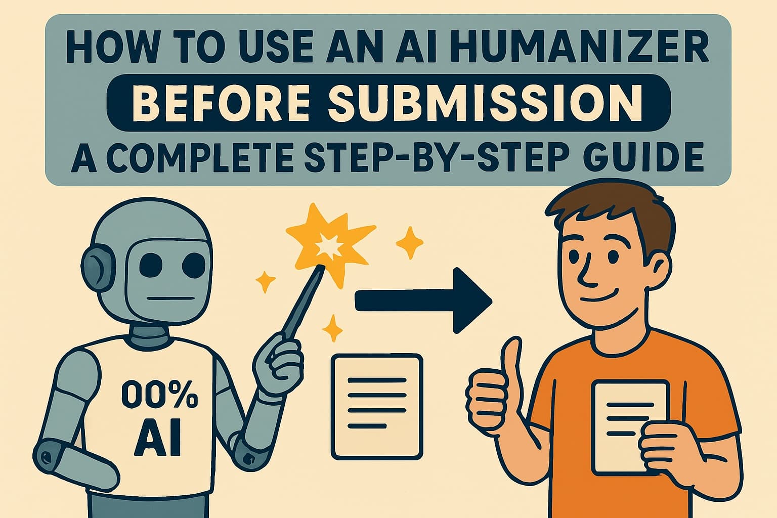 How to Use an AI Humanizer Before Submission image - rephrasy blog