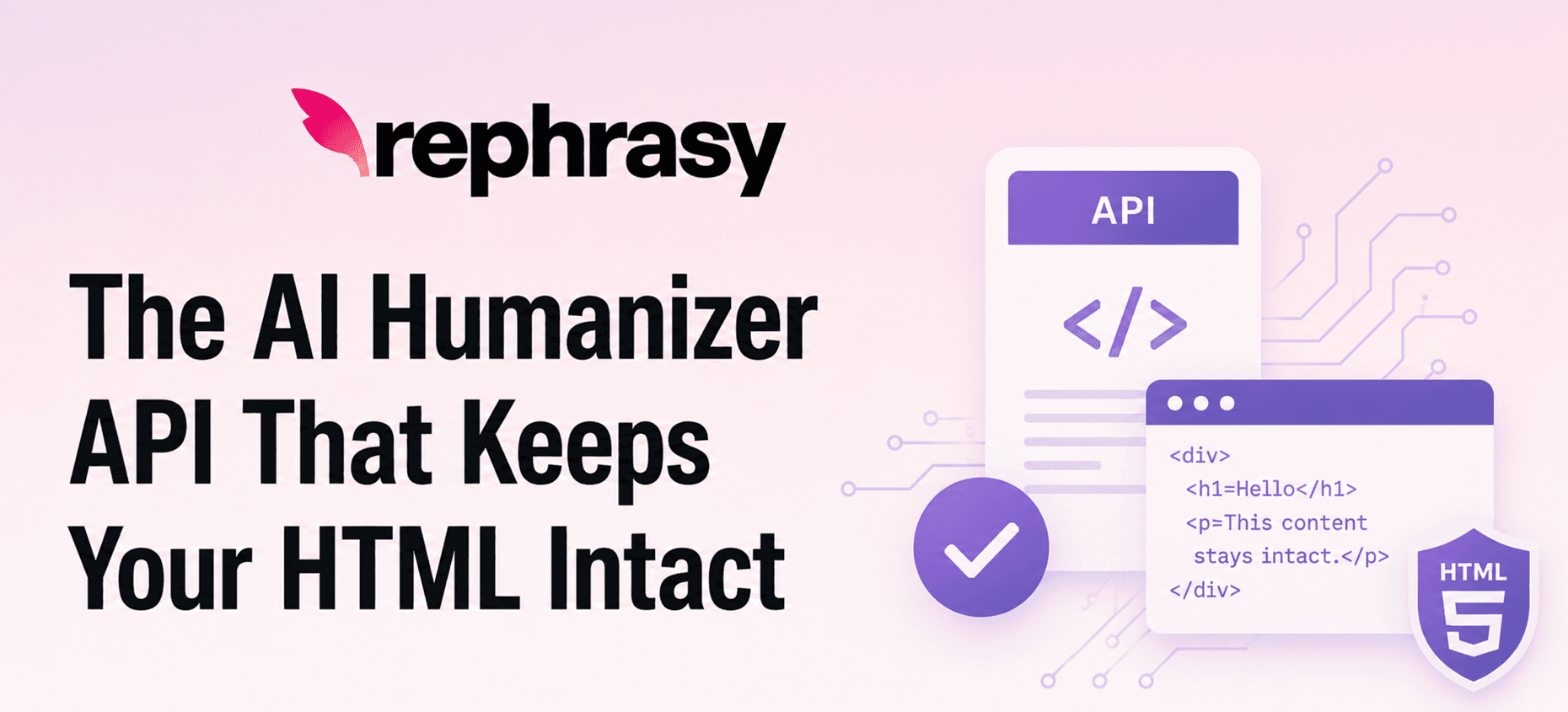 The Al Humanizer API That Keeps Your HTML Intact image - rephrasy blog